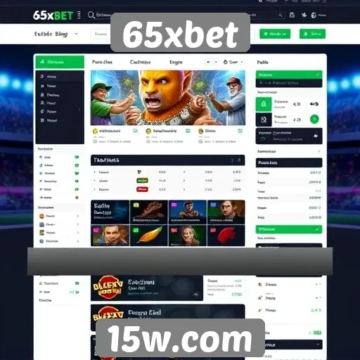 Interface do usuário do site 65xbet avaliada